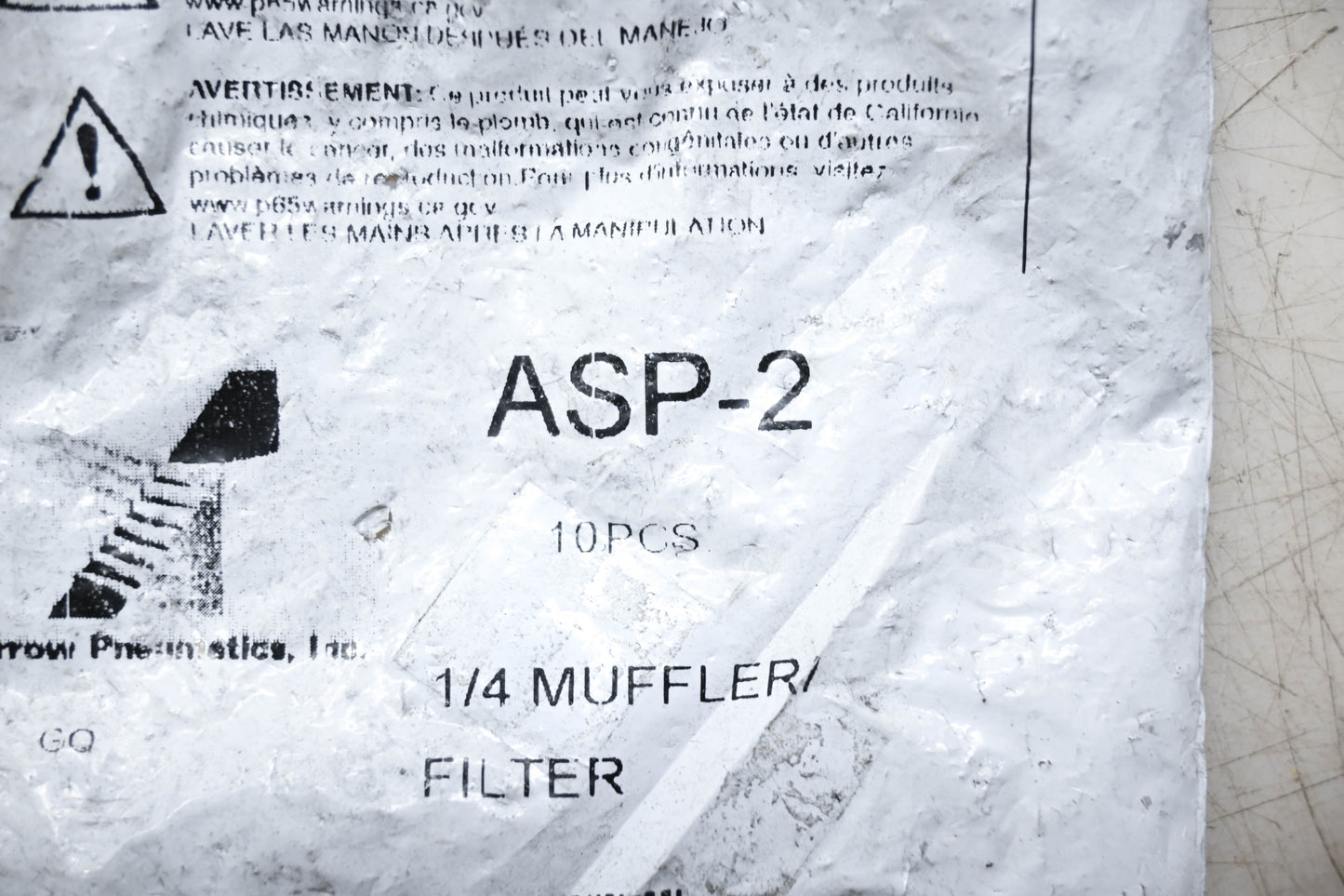 Arrow Pneumatics ASP-2 Exhaust Muffler NOS