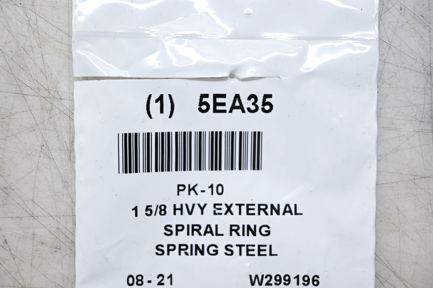 Aftermarket 5EA35 1 5/8 Heavy External Spring Steel Spiral Rings Qty 10 NOS