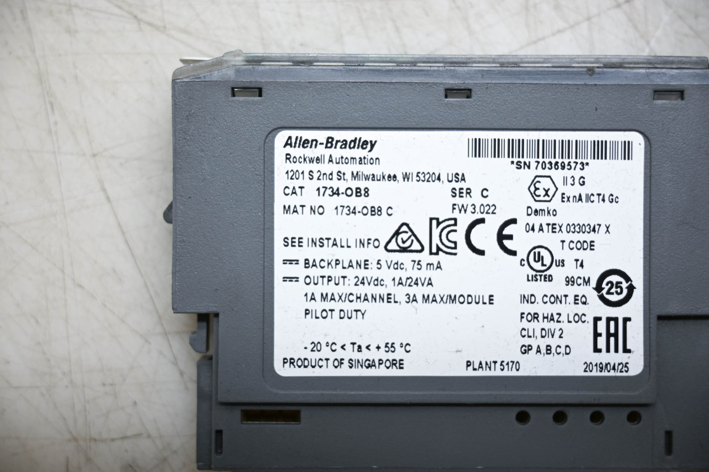 Allen-Bradley 1734-OB8 Series C Point I/O 8 Point Digital Output Module NOS
