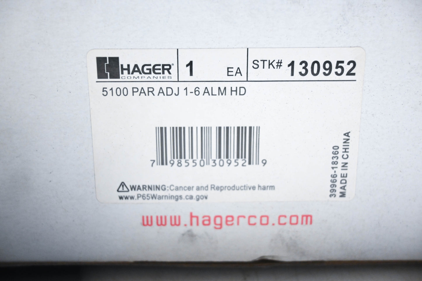 Hager 130952 5100 Series Door Closer Kit NOS
