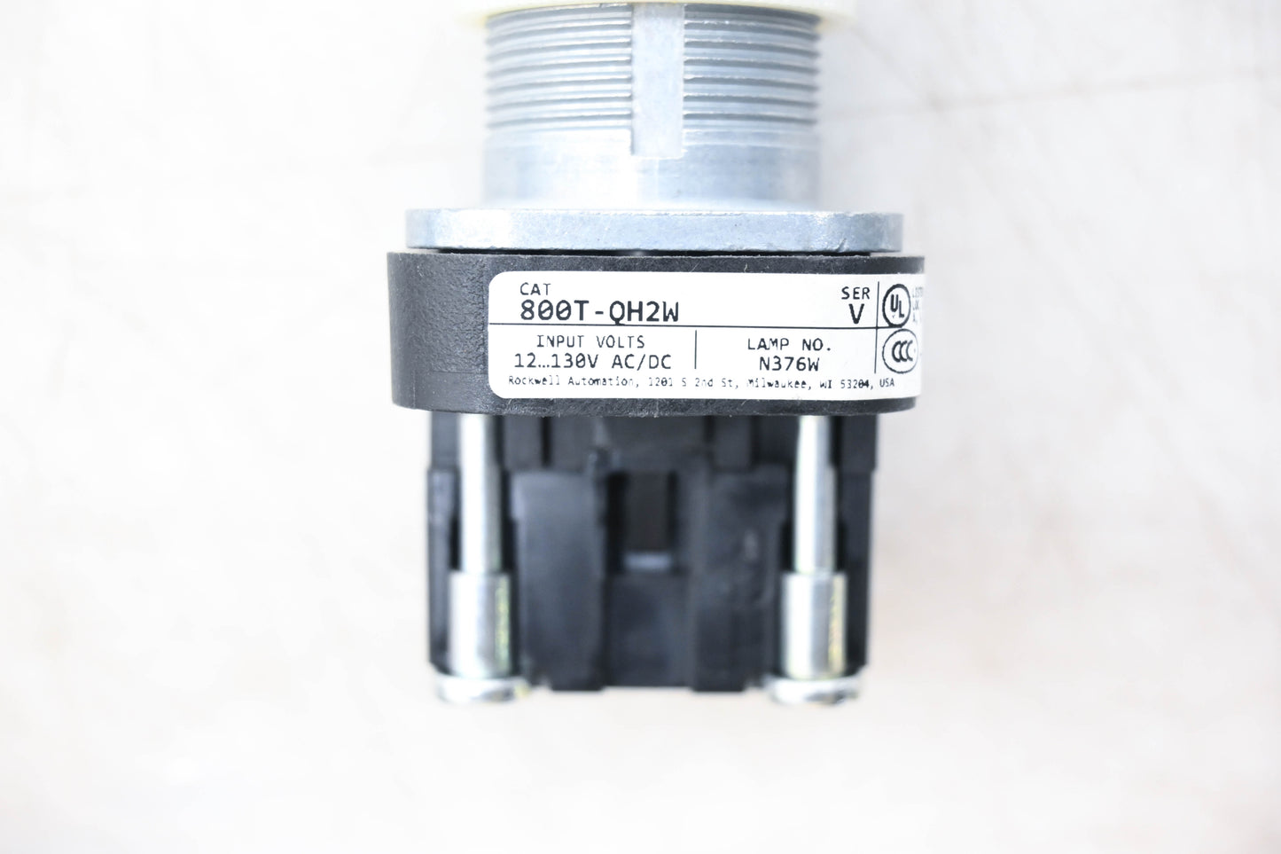 Allen-Bradley 800T-QH2W Series V LED White 30mm Pilot Light Lamp NOS