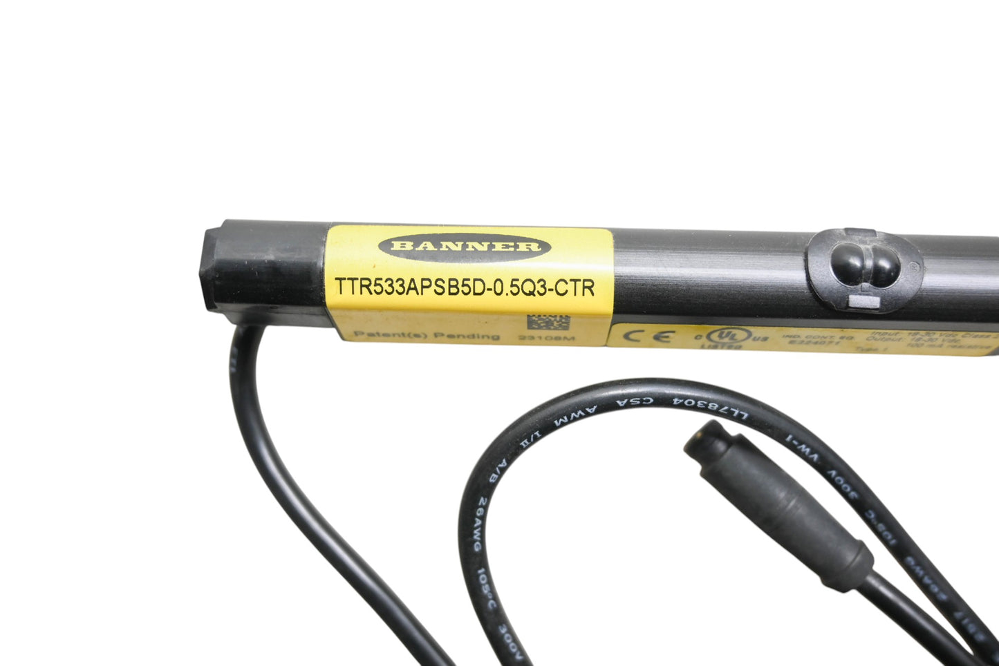 Banner TTR533APSB5D-0.5Q3-CTR TTR Series Roller Conveyor Sensor NOS