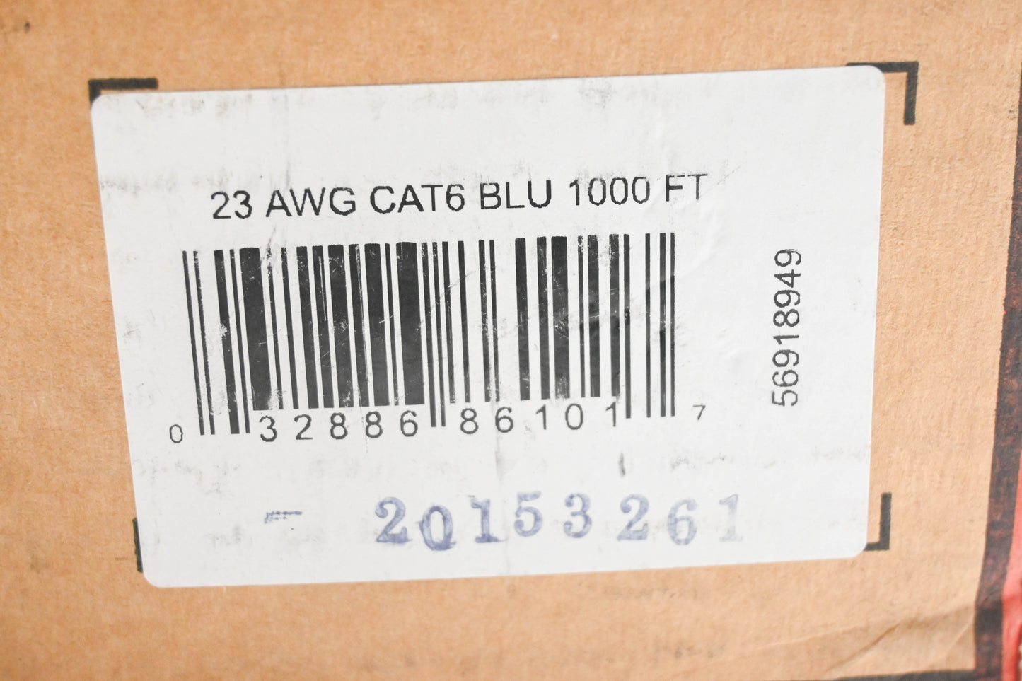 Southwire 56918949, 23 AWG CAT6 BLU CAT6 Data Cable CMR-Blue 23/4 Roughly 800ft
