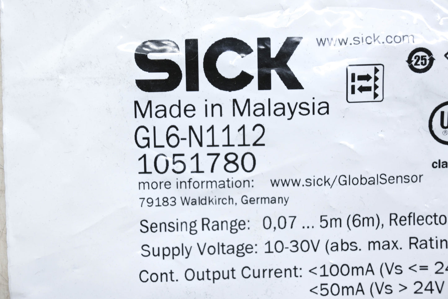 Sick GL6-N1112 Photoelectric Sensor NOS