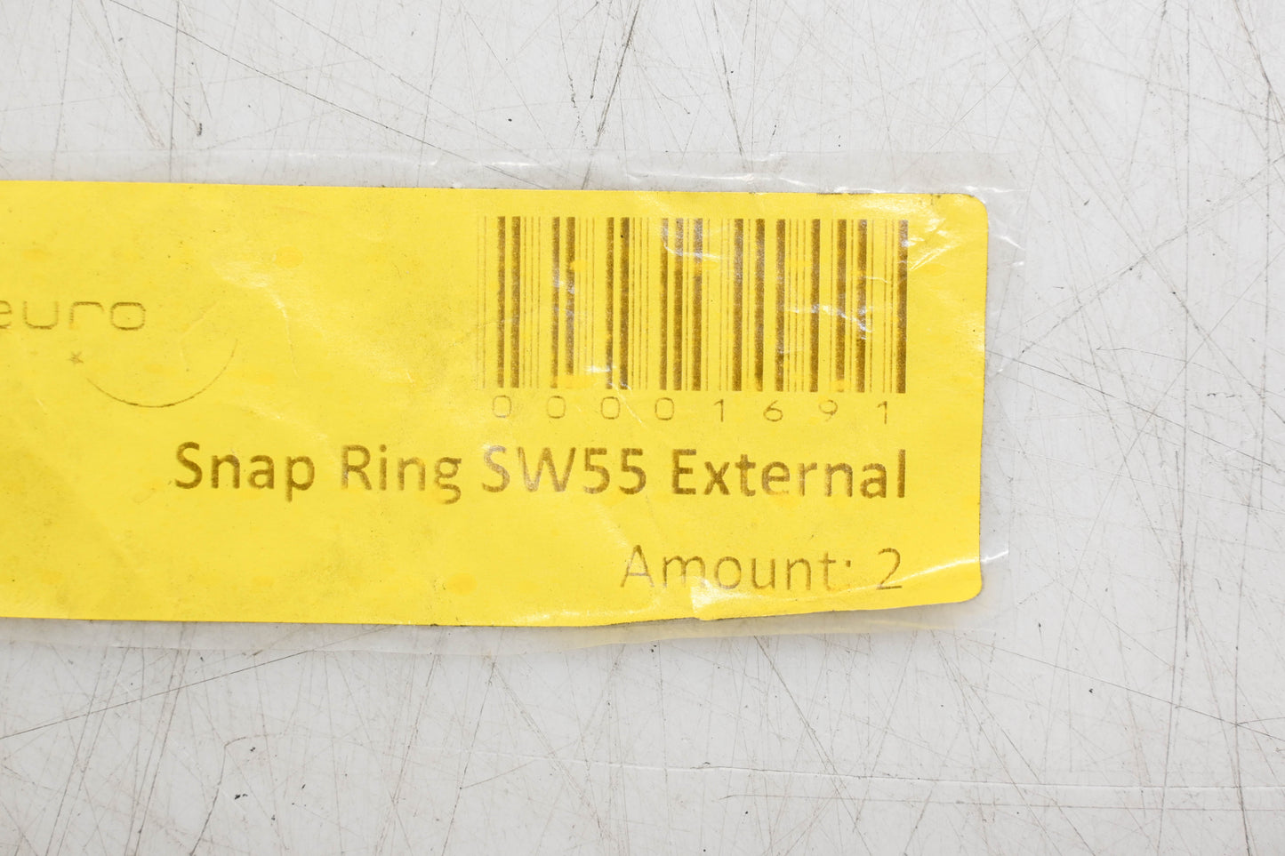 EuroSort 00001691 External Snap Ring SW55 NOS