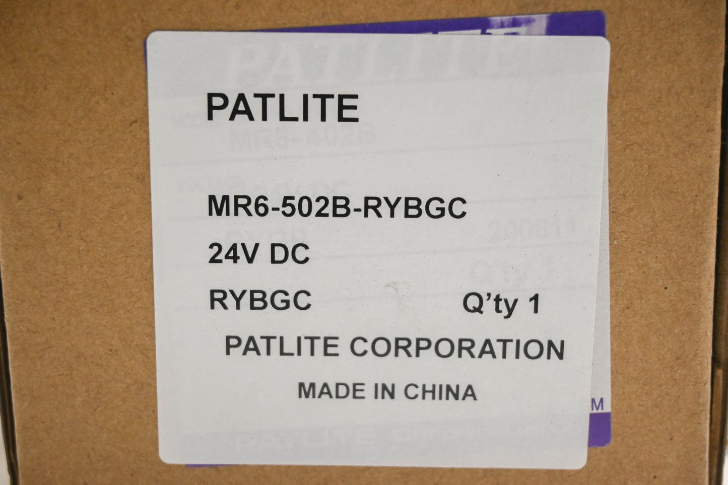Patlite MR6-502B-RYBGC Signal Tower NOS