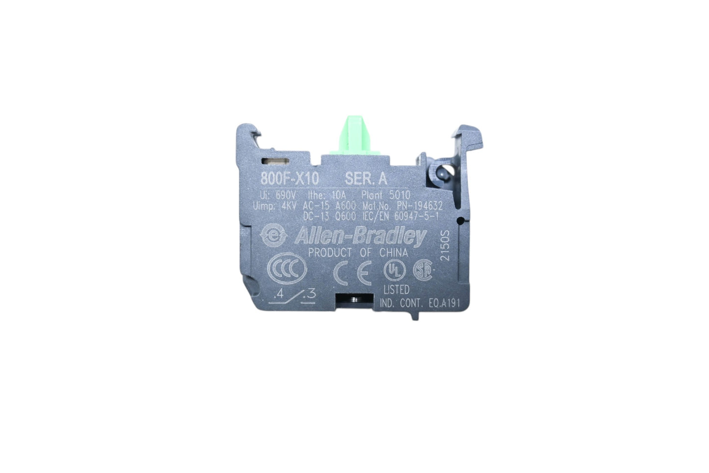 Allen-Bradley 800F-X10 Series A Contact Block
