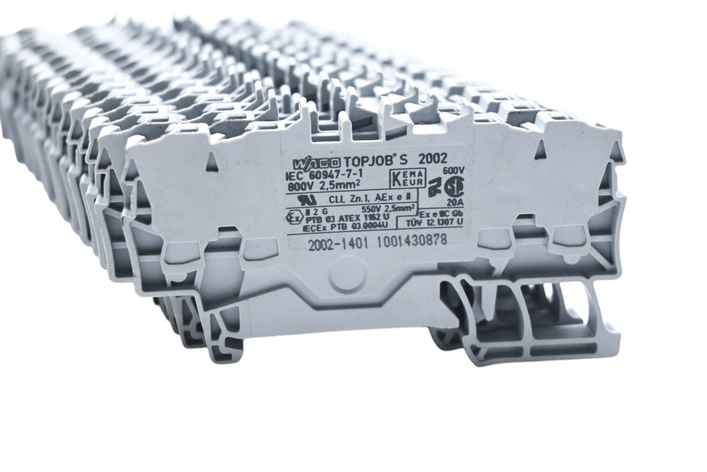 Wago 2002-1401 4-Conductor Feedthrough Terminal Blocks Qty 16