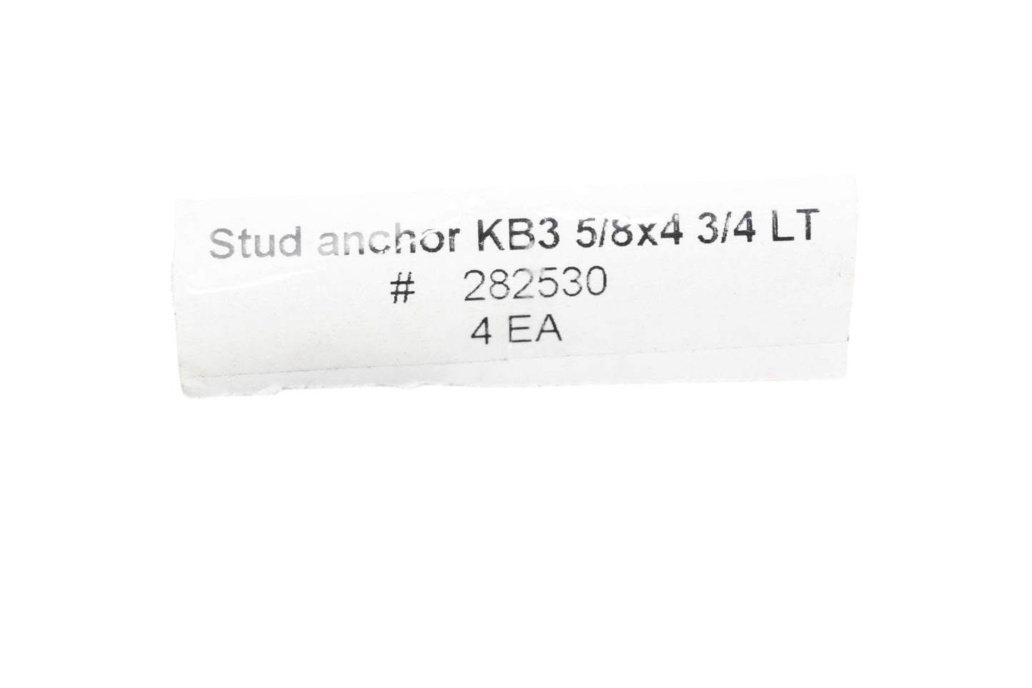 Hilti 282530 Stud Anchors KB3 5/8x4 3/4 LT Qty 12 NOS