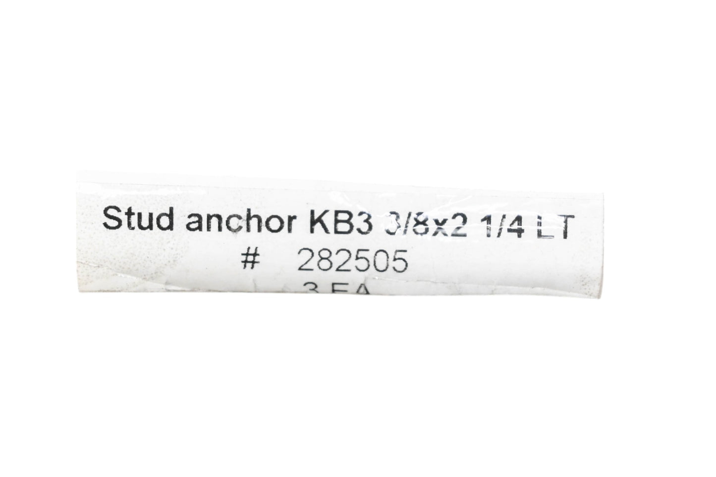 Hilti 282505 Stud Anchors KB3 3/8x2 1/4 LT Qty 9 NOS