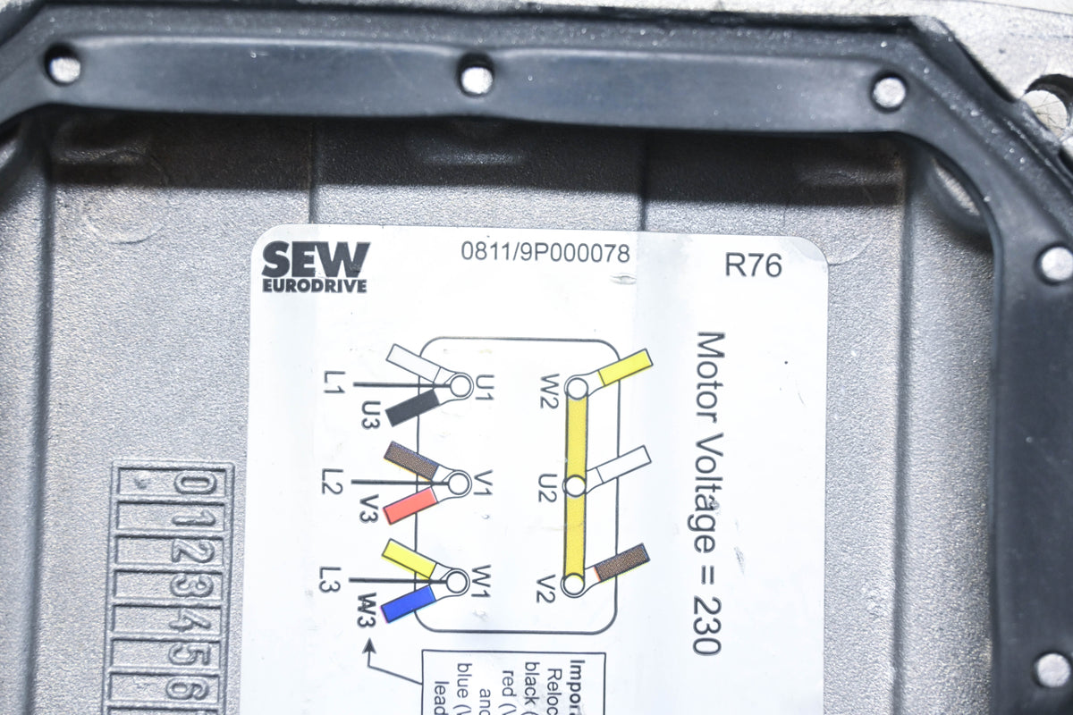 Sew Eurodrive 0811/9P000078, R76 Gray Motor Plate NOS