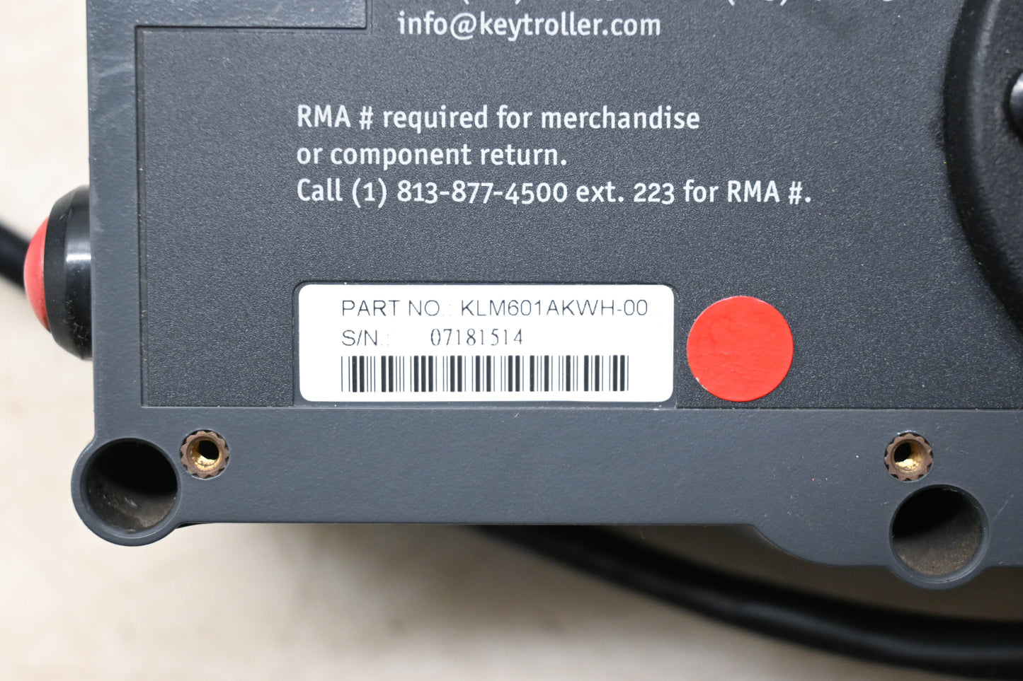 Keytroller KLM601AKWH-00 Forklift Wireless Access Monitoring System