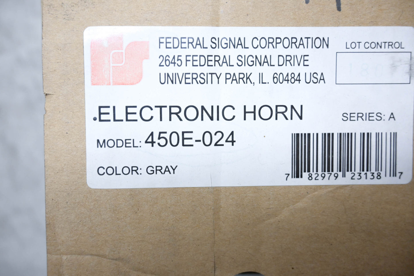Federal Signal 450E-024 Gray Electronic Horn NOS