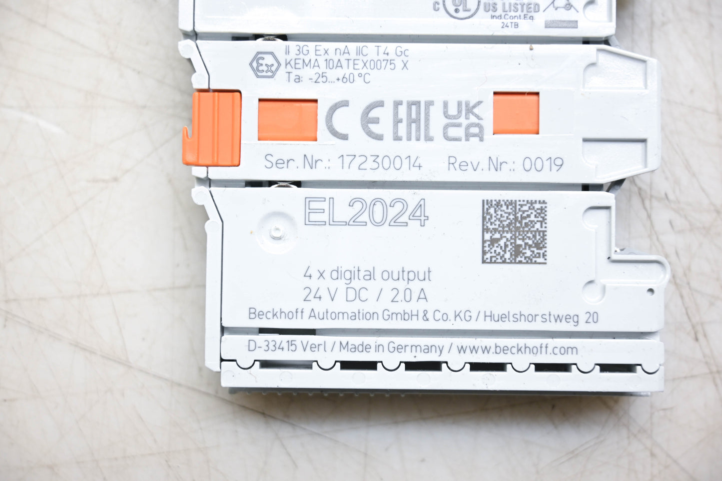Beckhoff EL2024 4-Channel Digital Output Module NOS
