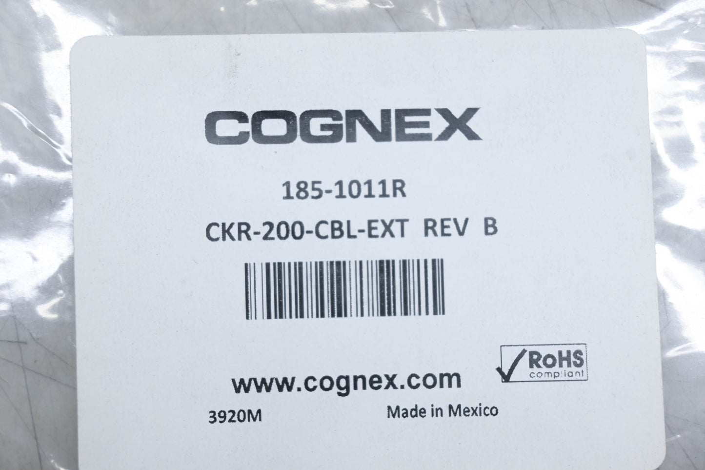 Cognex 185-1011R, CKR-200-CBL-EXT Revision B Power I/O Extension Cable NOS