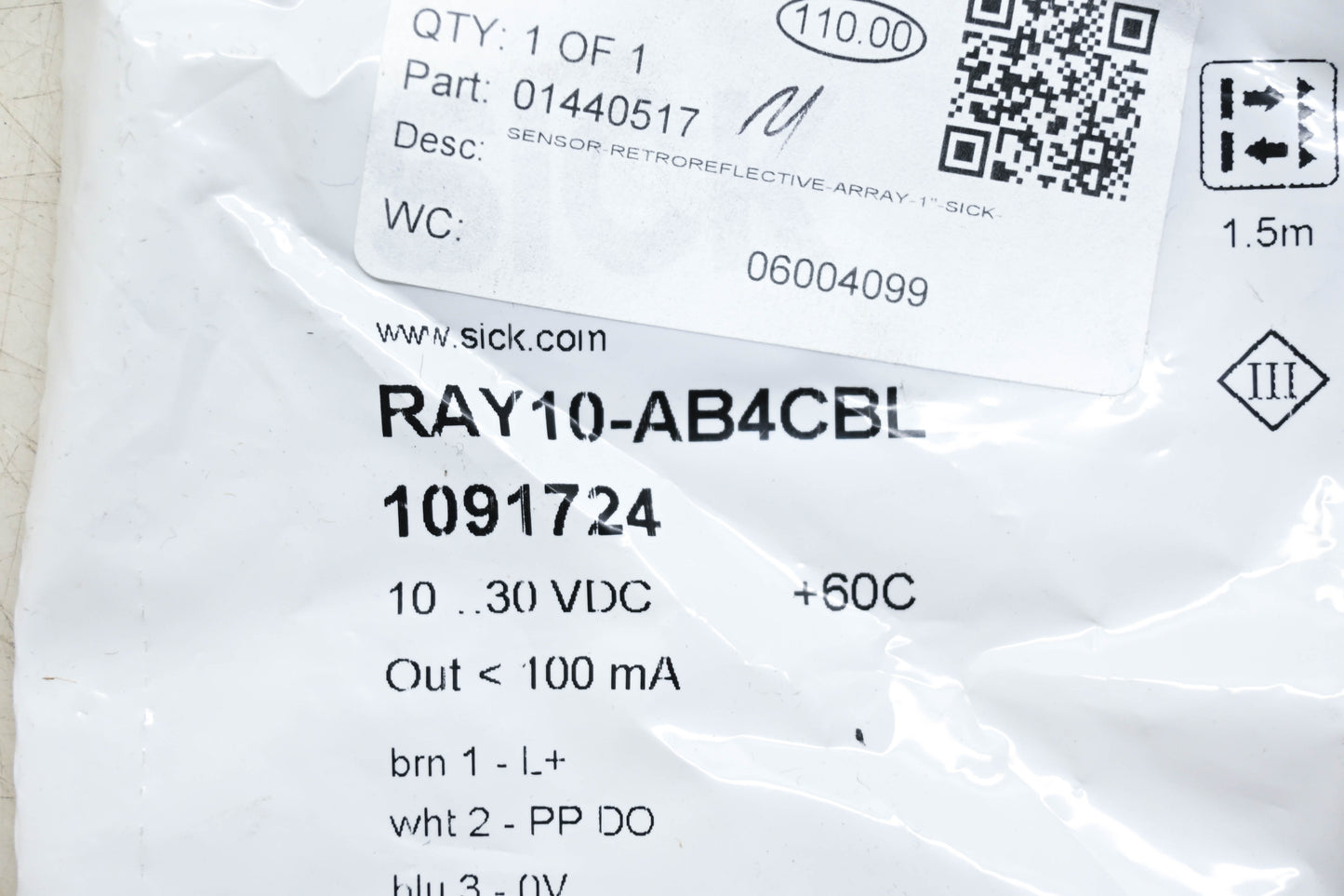 Sick RAY10-AB4CBL Optical Sensor NOS
