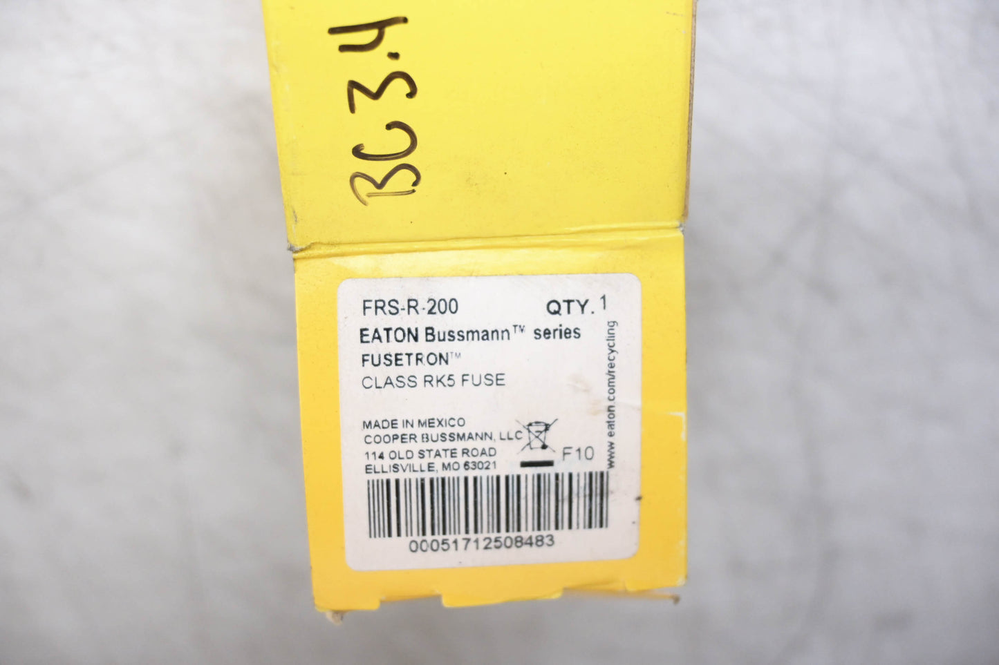 Eaton FRS-R-200 Bussmann Dual Element Time Delay Fuse NOS