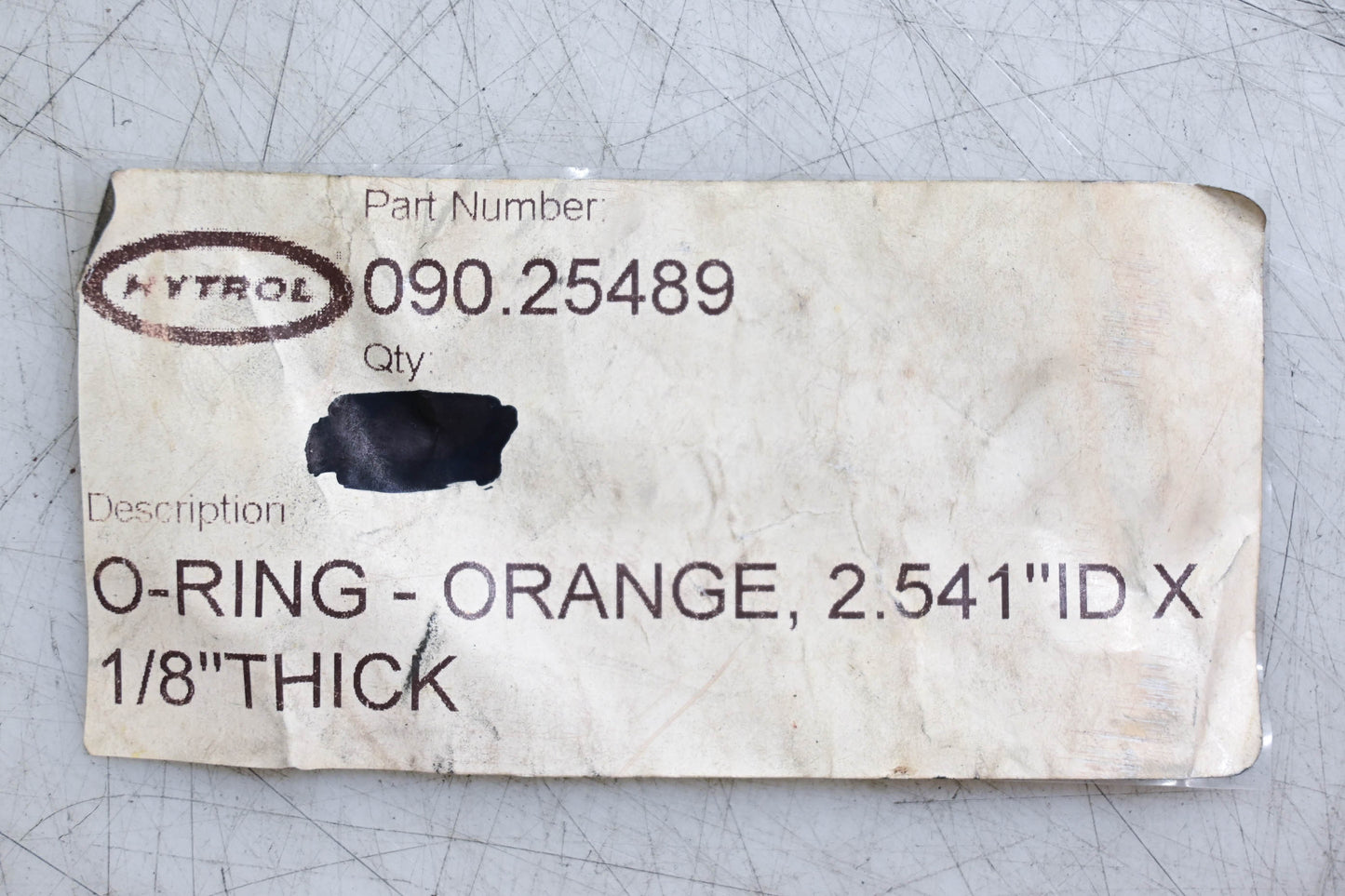 Hytrol 090.25489 Orange O-Ring 2.541" ID x 1/8" Thick NOS