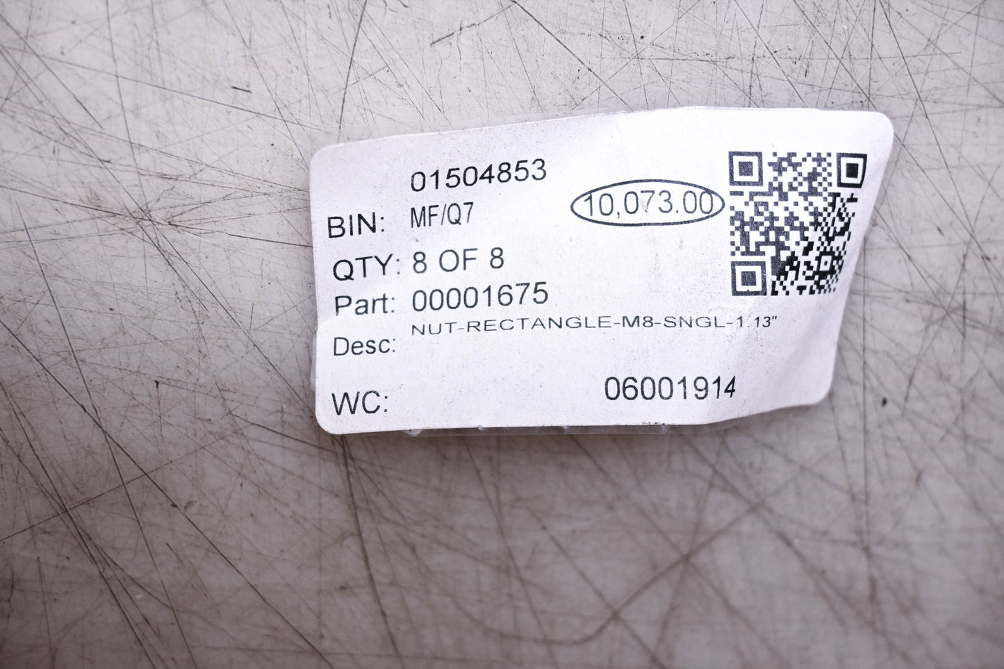 NPI 00001675 M8 Rectangular Nuts Qty 8 NOS