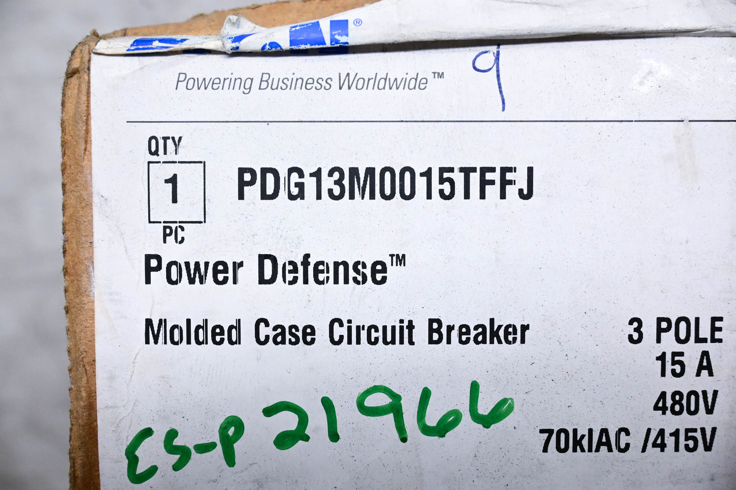 Eaton PDG13M0015TFFJ Molded Case Circuit Breaker NOS