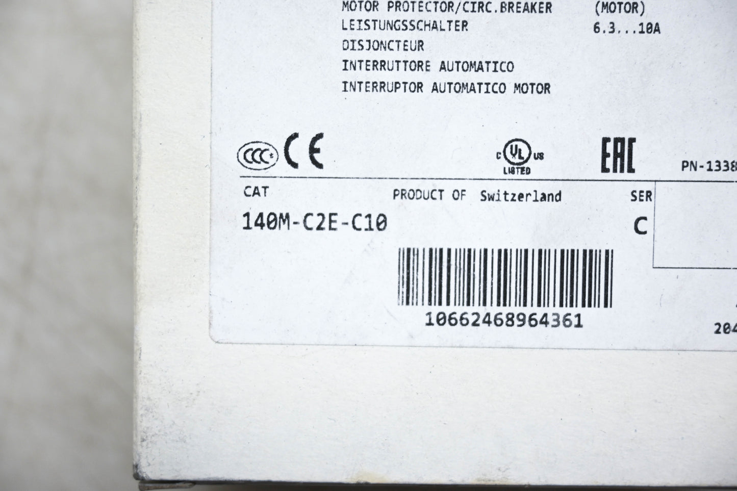 Allen-Bradley 140M-C2E-C10 Motor Protection Circuit Breaker NOS