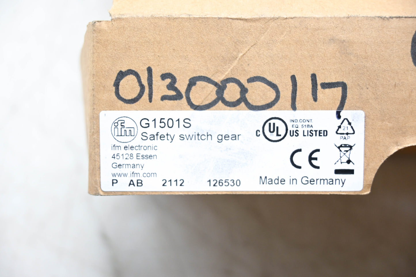 IFM G1501S Safety Relay NOS