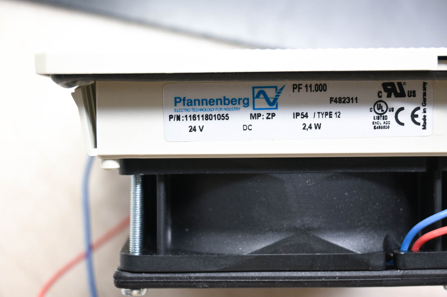 Pfannenberg 11611801055 Filter Fan 24V NOS