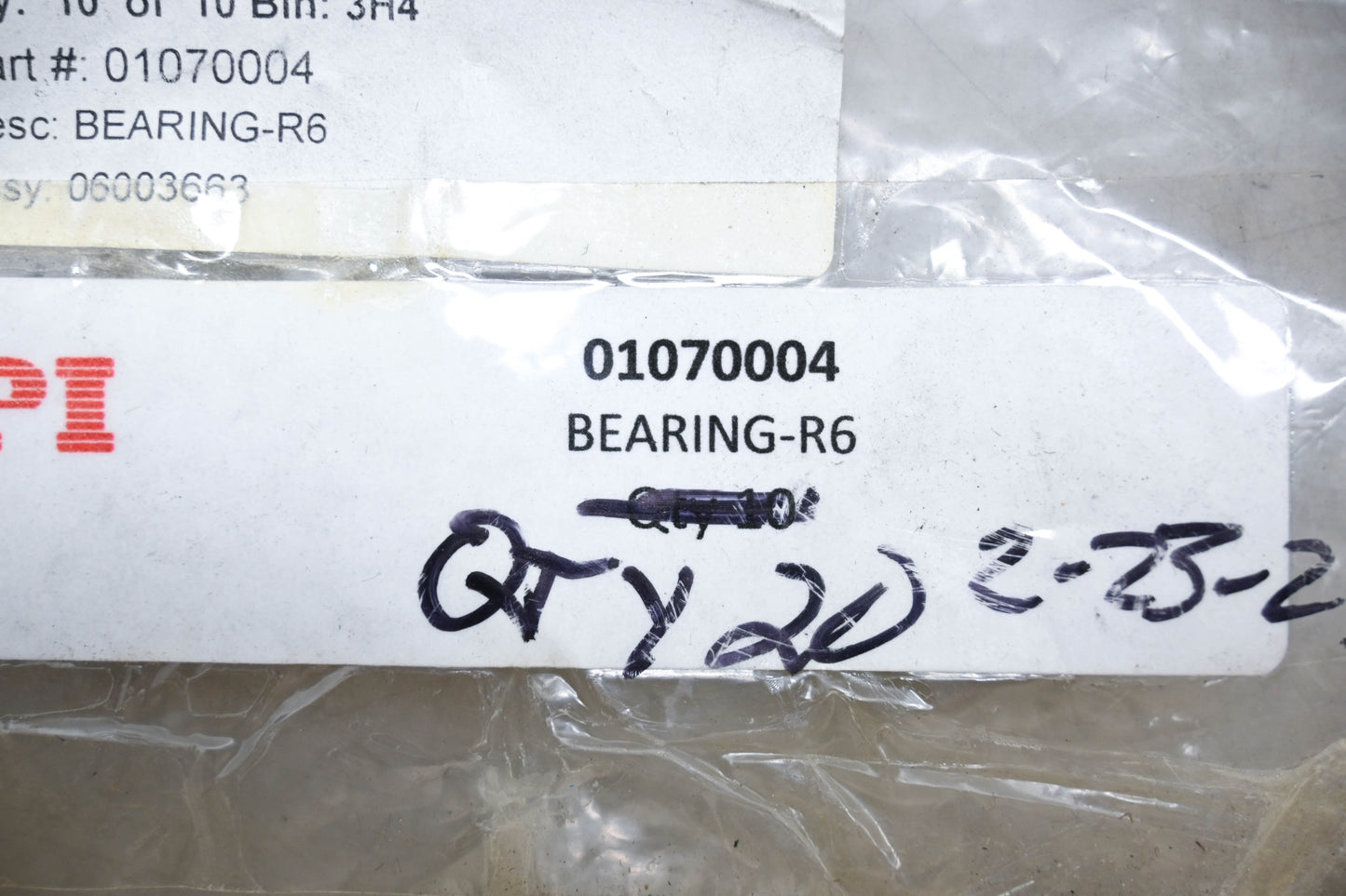 Aftermarket 01070004 R6 Bearings Qty 10 NOS