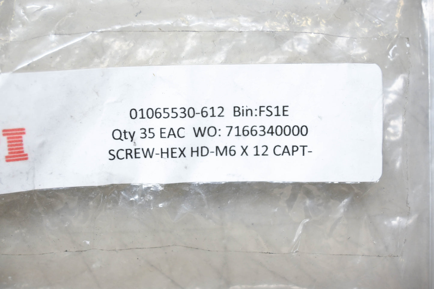 Aftermarket 01065530-612, 7166340000 Hex Screws HD M6 Qty 38 NOS