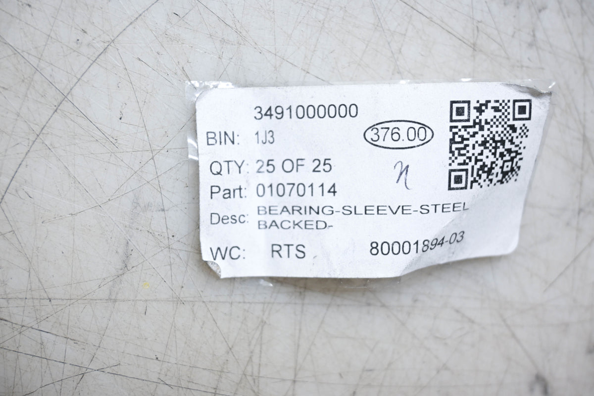 Aftermarket 01070114 Steel Backed Bearing Sleeves Qty 25 NOS