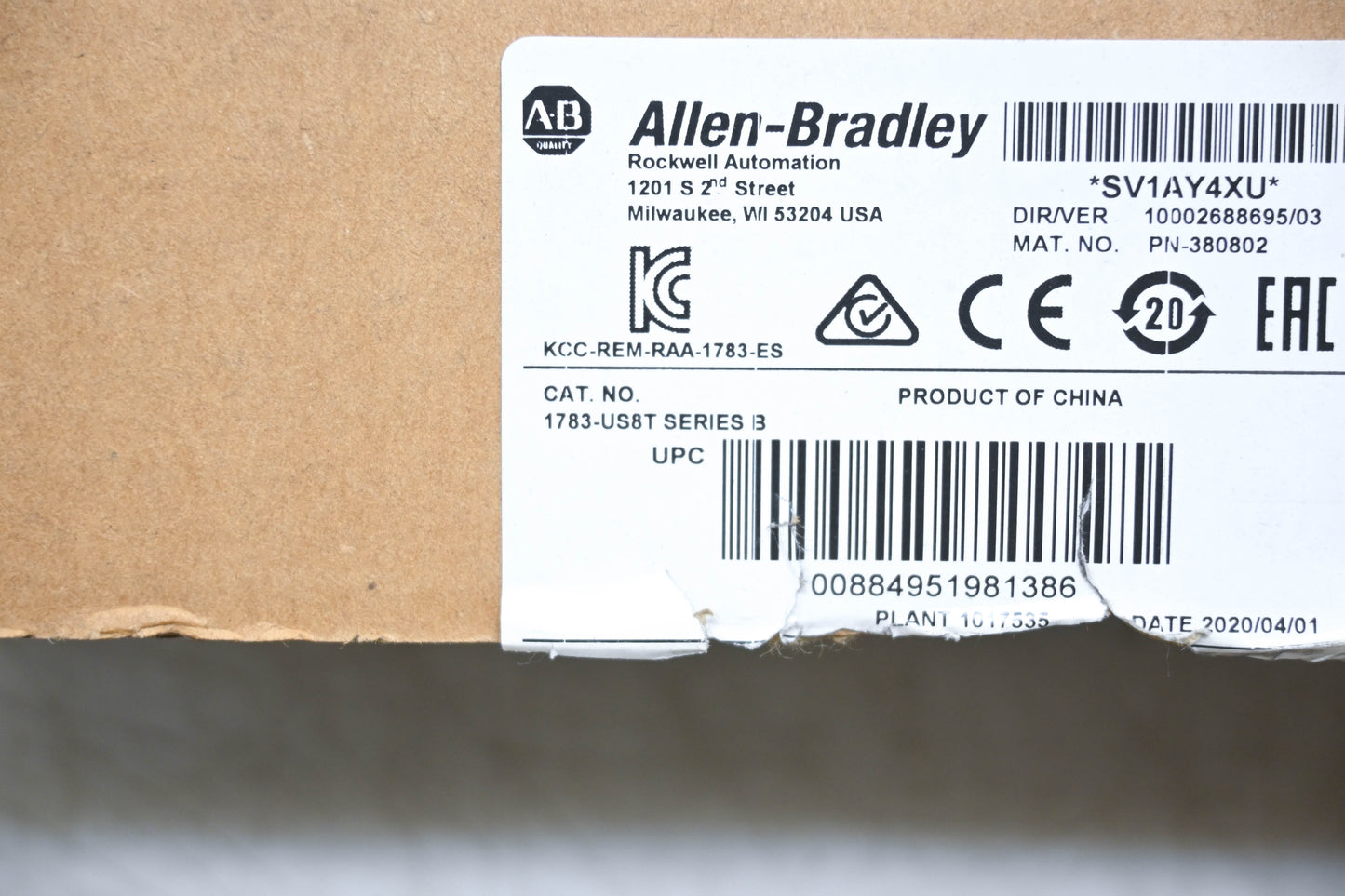 Allen-Bradley 1783-US8T Series B Ethernet Unmanaged Switch NOS