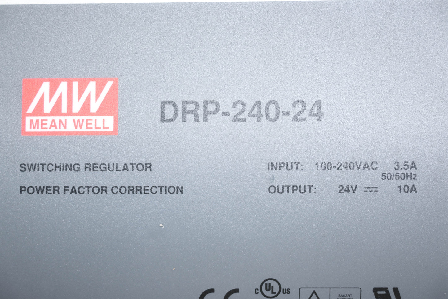 Mean Well DRP-240-24 Power Supply 24V 10A NOS