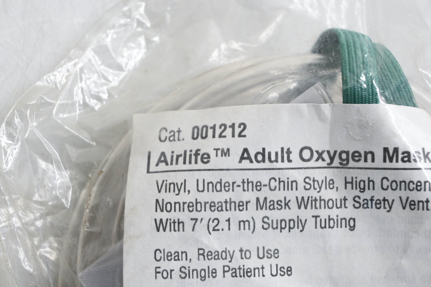 Cardinal Health 001212, 0100380470041155 Airlife Adult Oxygen Mask NOS