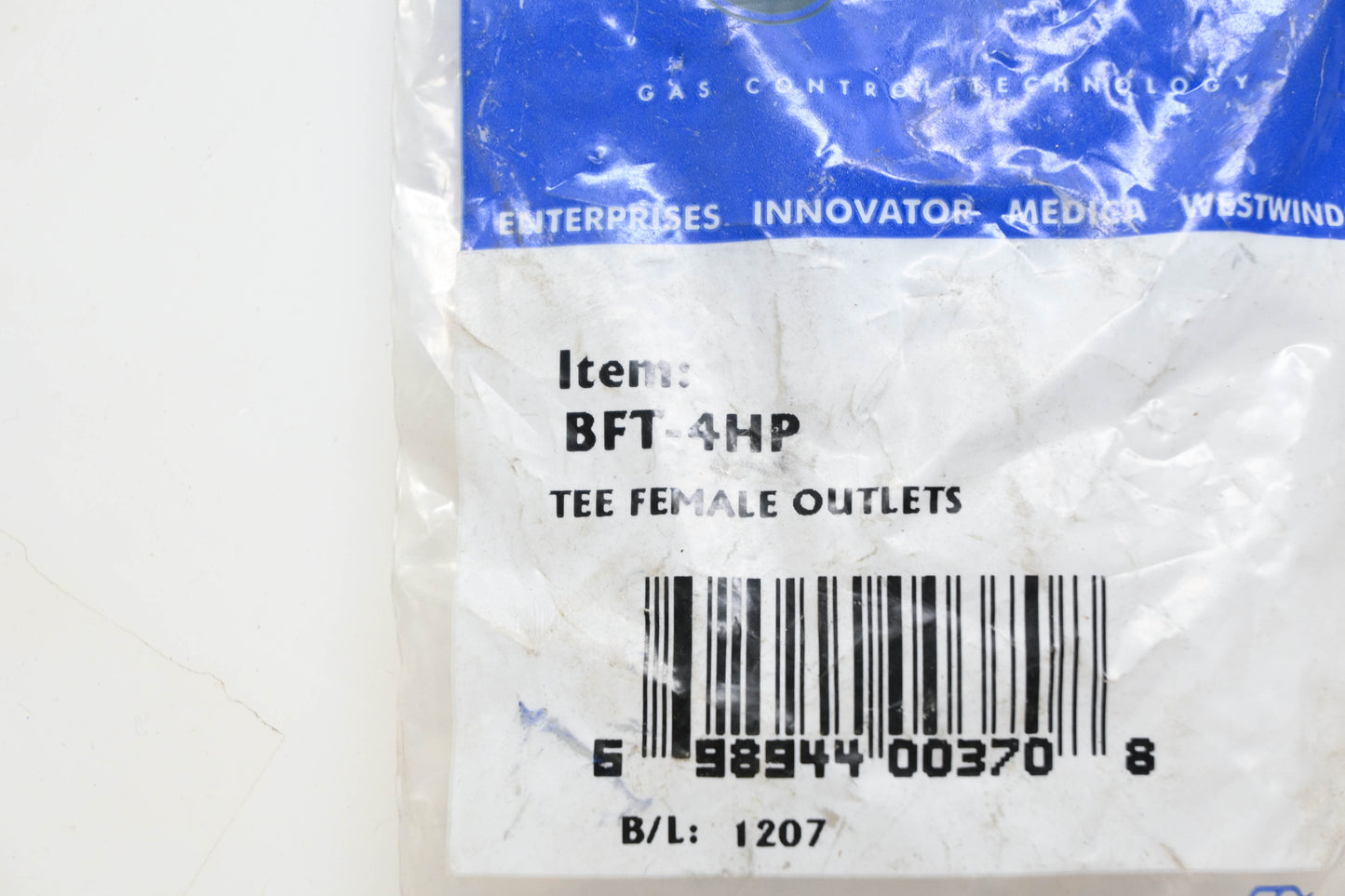 Western Enterprises BFT-4HP, 698944003708 1/4" NPT Female Brass Tee NOS