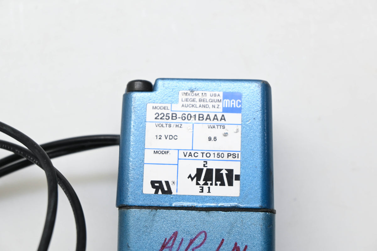 Mac 225B-601BAAA 3 Way Air Solenoid