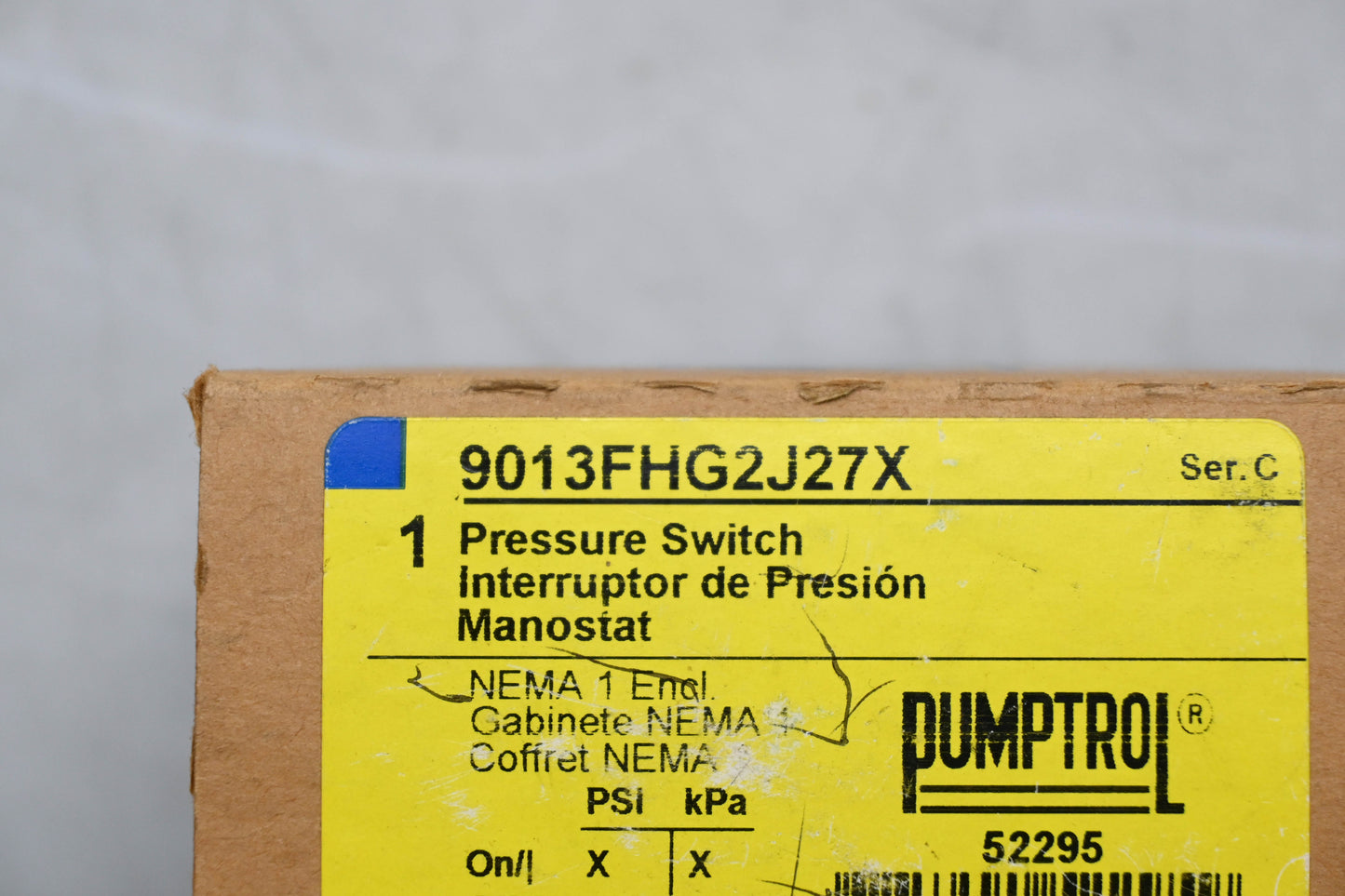 Square D 9013FHG2J27X Pumptrol Pressure Switch NOS