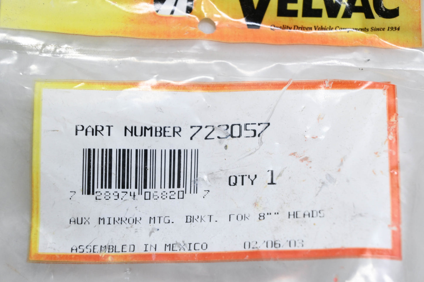 Velvac 723057 Mirror Mounting Kit NOS
