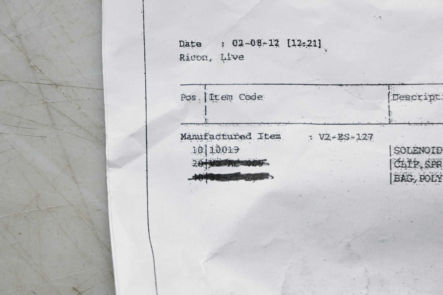 Ricon 10019 Stow Lock Solenoid NOS