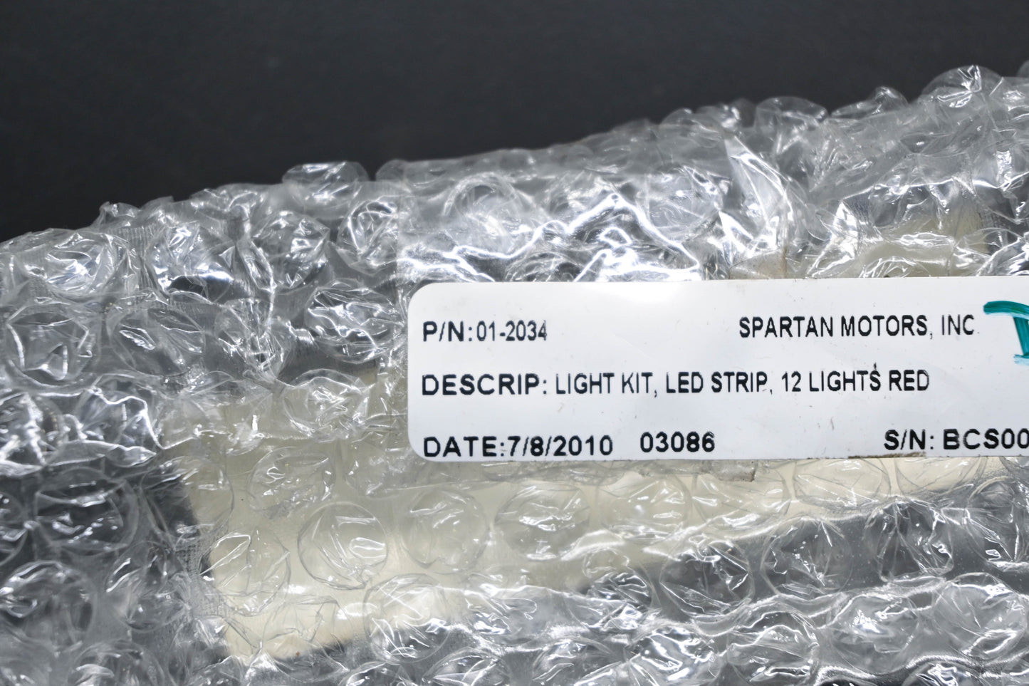 Spartan Motors 01-2034 12 Light LED Strip Red NOS
