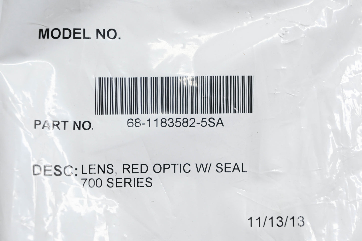 Whelen 68-1183582-5SA 700 Series Red Lens With Seal NOS