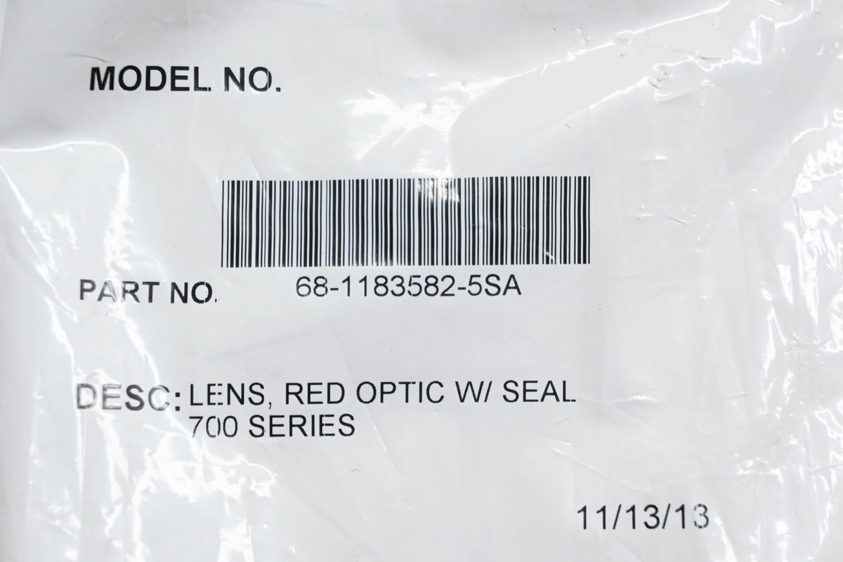 Whelen 68-1183582-5SA 700 Series Red Lens With Seal NOS