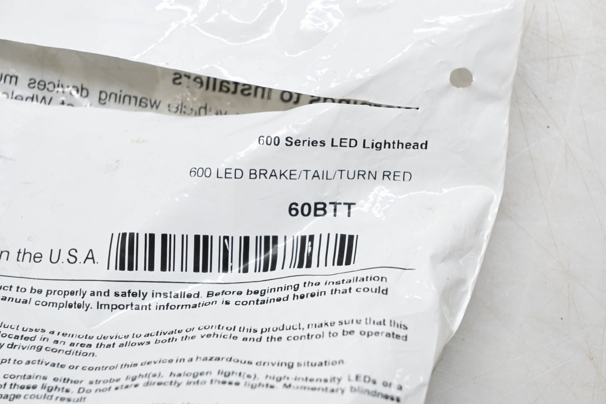 Whelen 60BTT 600 Series Red LED Brake Tail Turn Light NOS