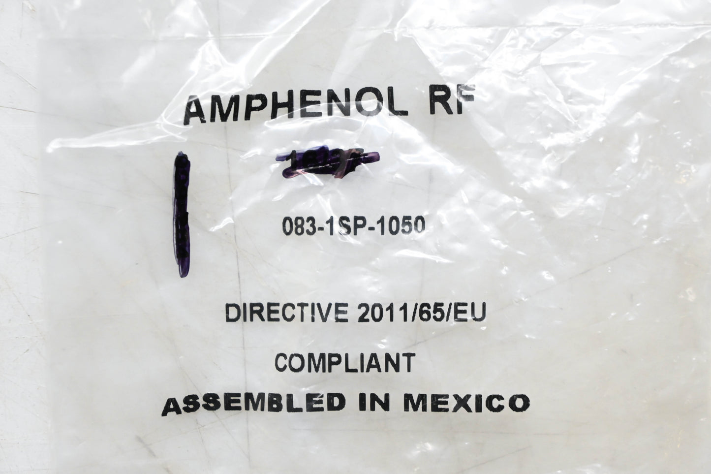 Amphenol 083-1SP-1050 RF UHF Connector Straight Solder Plug NOS