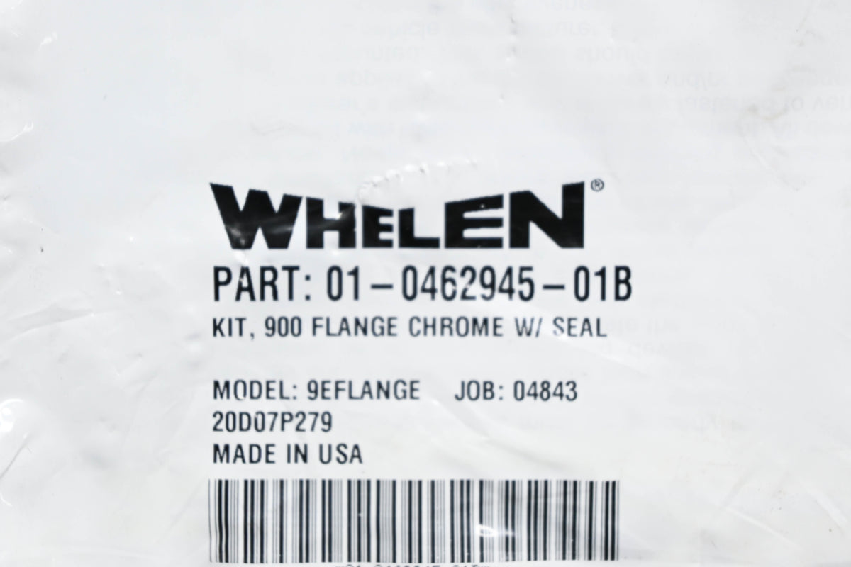 Whelen 01-0462945-01B, 9EFLANGE 900 Series Chrome Flange & Gasket Kit NOS