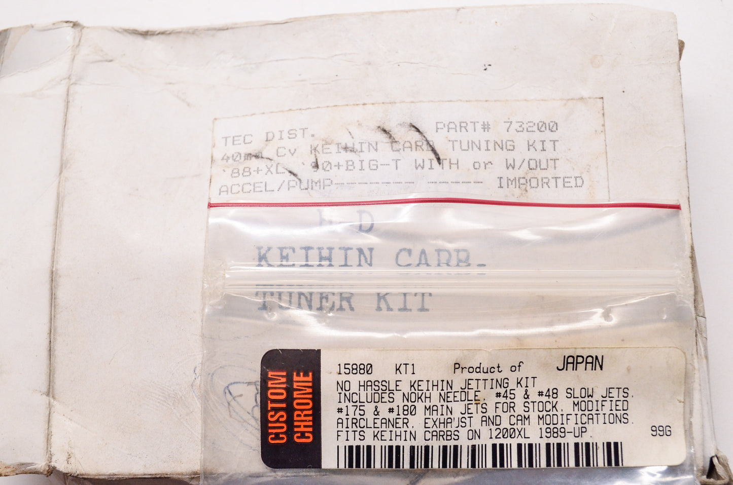 Keihin Carb Tuner Kit 89+ Harley Davidson 1200XL Big Twin NOS