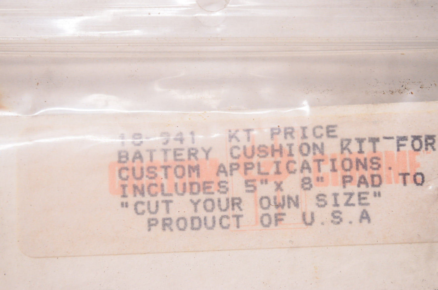 New Custom Chrome Battery Cushion 5x8' Harley Davidson NOS