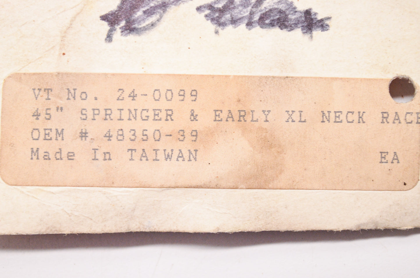 45' Springer & Early XL Neck Race Harley Davidson NOS