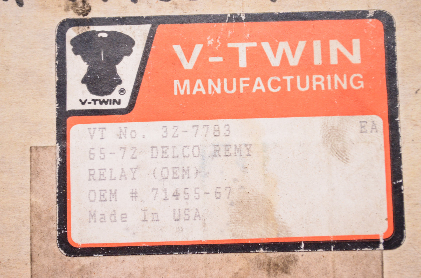 New V-Twin Delco Remy Starter Relay Harley Davidson FL XL FX NOS