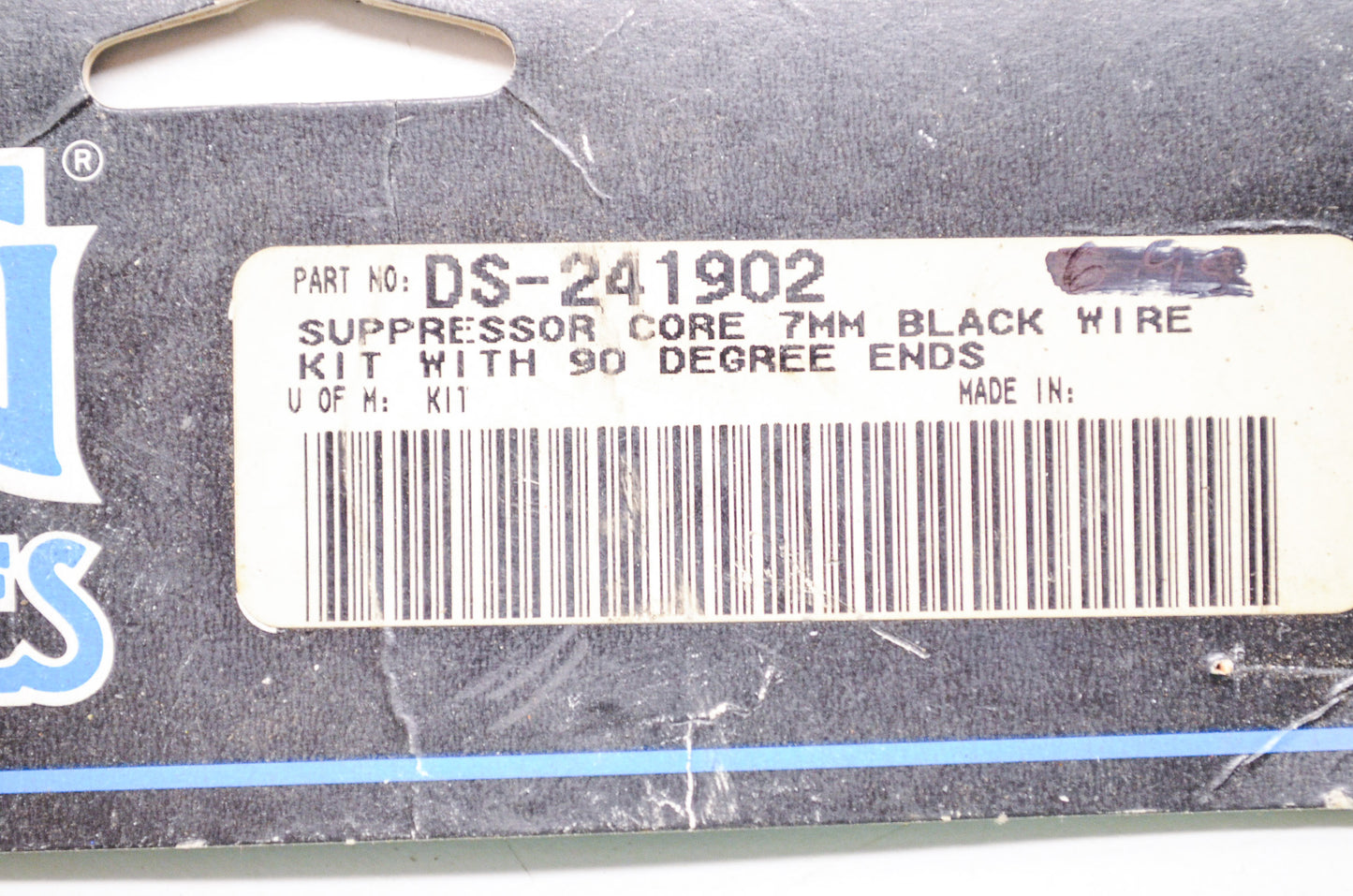 New Drag Specialties Black Wire Suppressor Core 7mm Kit w/ 90 Degree Ends NOS