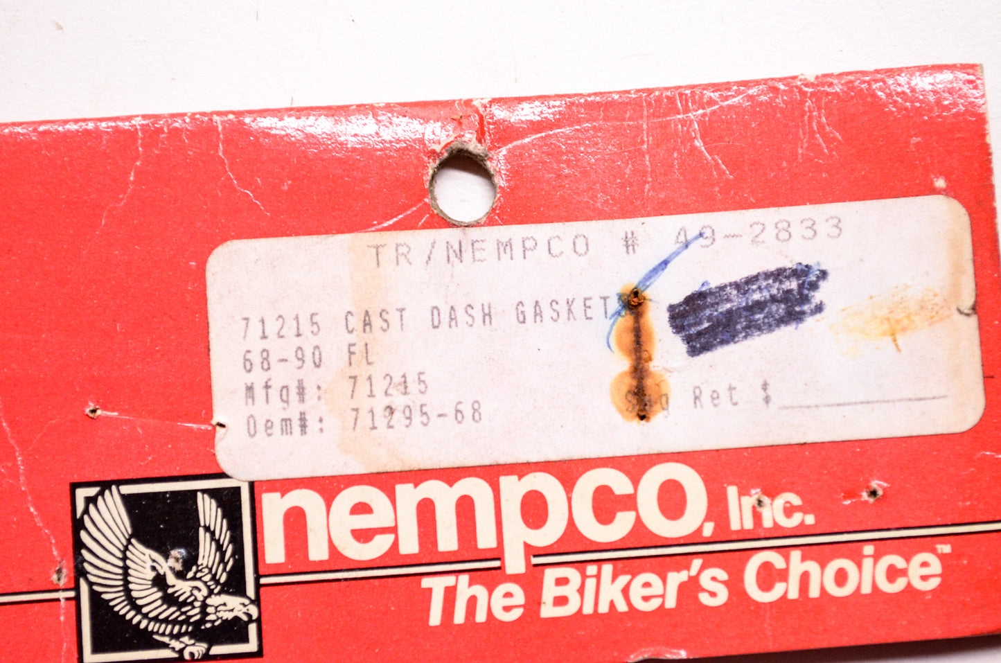 Cast Dash Gasket Trim FL 68-90 Qty 2 NOS